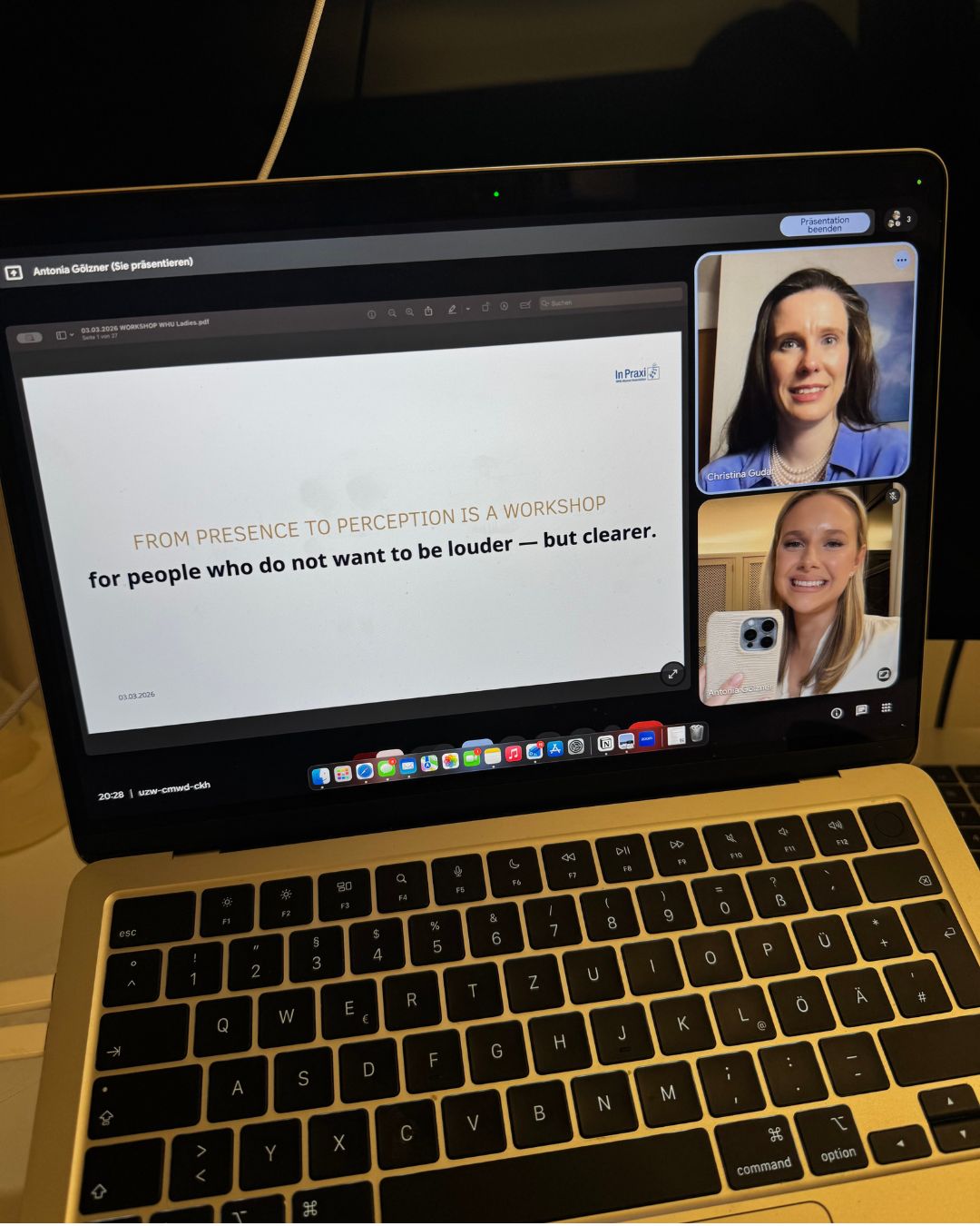 An online session